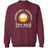Exercise I Thought You Said Extra Rice Yellow Unisex Crewneck Pullover Sweatshirt
